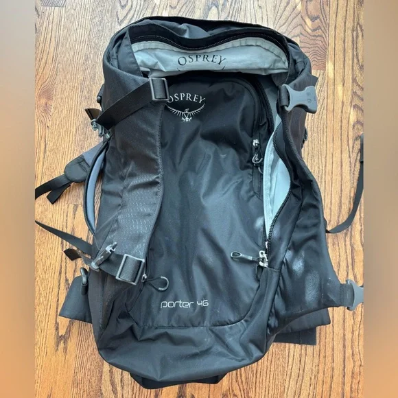 Osprey Porter 46 Gray Backpack - Picture 1 of 3